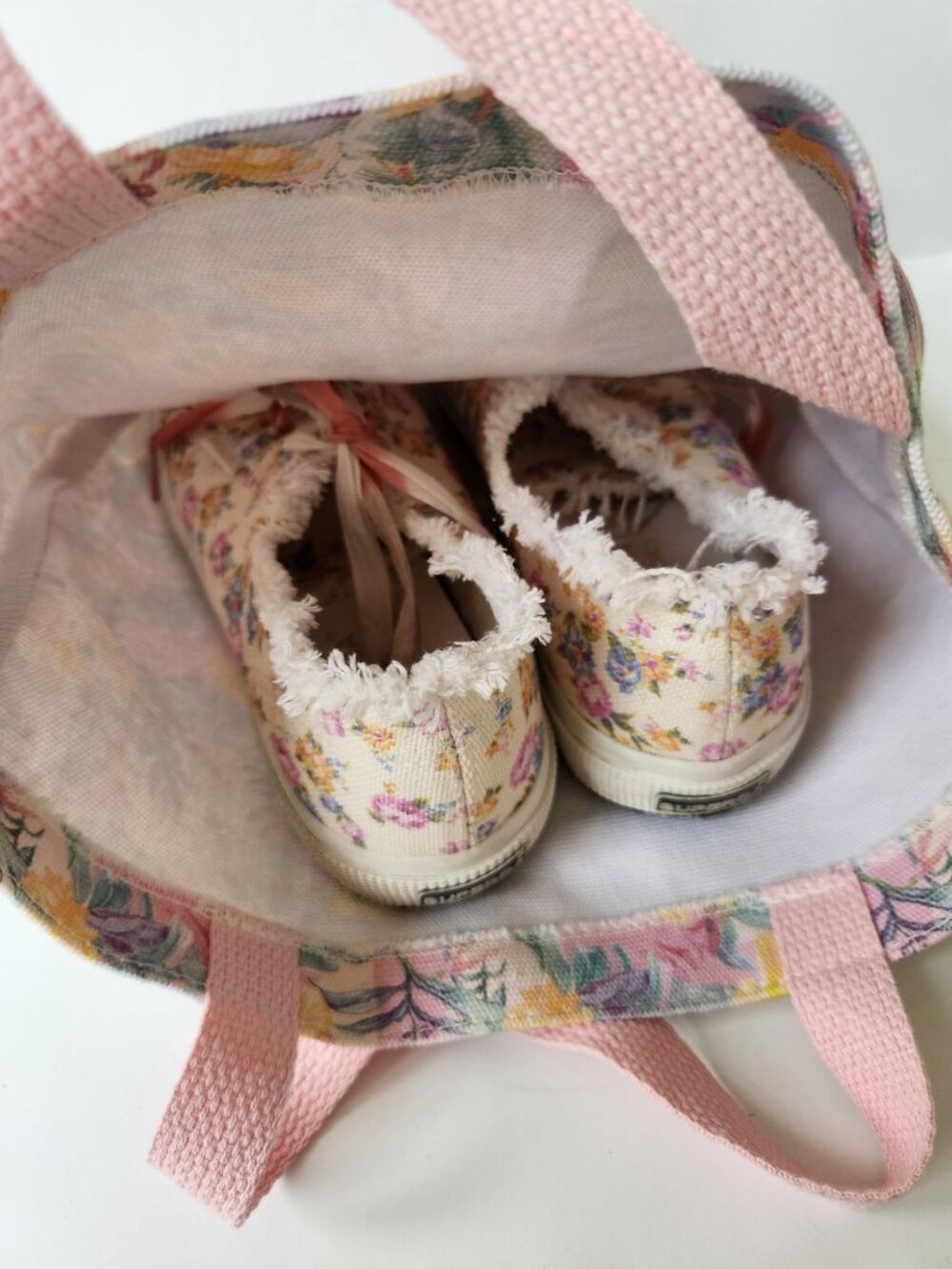 Superga x LoveShackFancy 2750 Flower Fringe Sneakers Coquette Romantic Whimsical - Picture 16 of 16